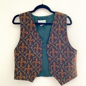 Gold Fleur-de-lis Vintage Inspired Vest